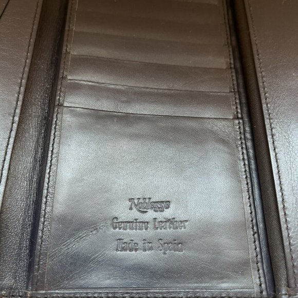 Women’s Blue Leather Wallet By Noblesse Navy Genuine Leather Coin Card Holder - Picture 6 of 10